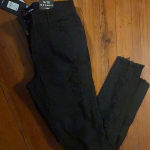 New with tags black distressed jeans